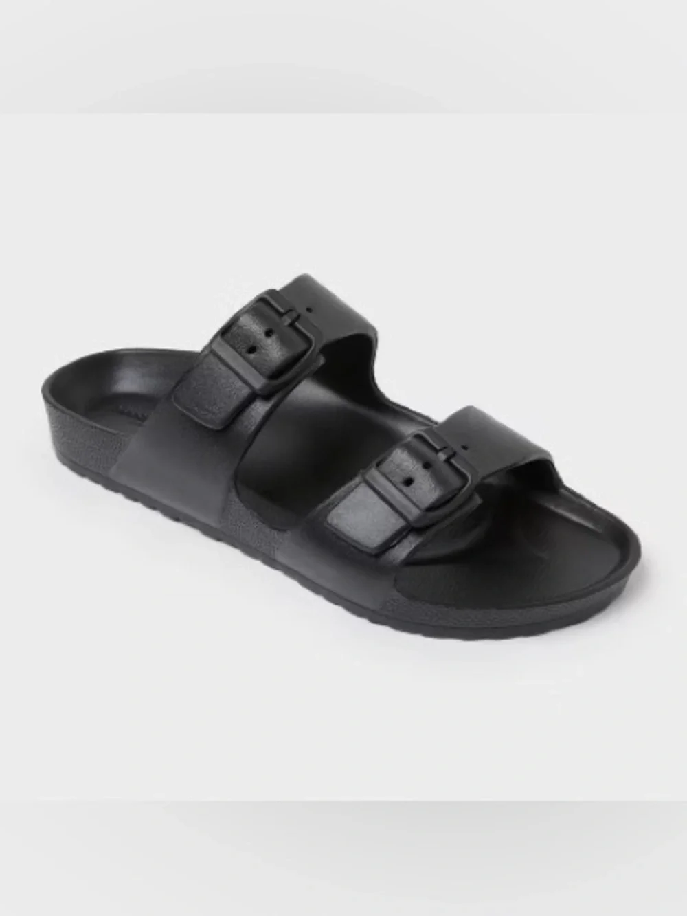 Shade & Shore Dual-Buckle Slide Sandals‎ - Black Sz 9 (TXABIN)